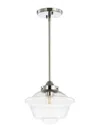 Jonathan Y Kurtz 9.5in Adjustable Drop Metal Glass Led Pendant