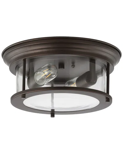Jonathan Y Lauren 13.25in Metal Glass Led Flush Mount
