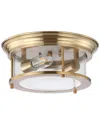 Jonathan Y Lauren 13.25in Metal Glass Led Flush Mount