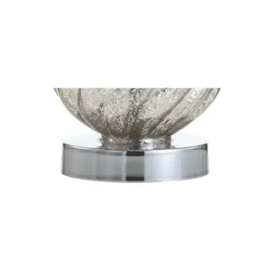 Jonathan Y Lawrence Glass/metal Led Table Lamp In Mercury Silver