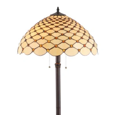 Jonathan Y Lee Tiffany-style 62" Led Floor Lamp, Bronze