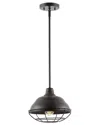 Jonathan Y Levi 10in 1-light Industrial Farmhouse Iron Led Pendant In Bronze