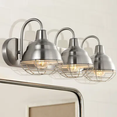 Jonathan Y Levi 24.5" 3-light Industrial Farmhouse Iron Led Vanity In Gray