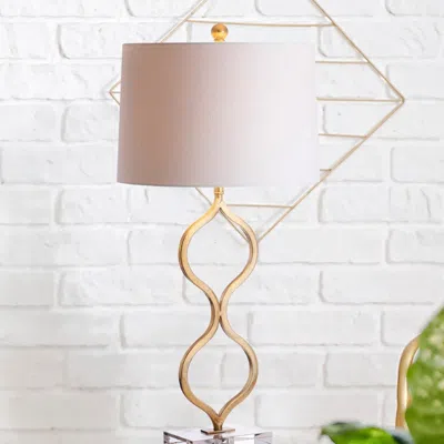 Jonathan Y Levi 31.5" Metal/crystal Led Table Lamp In Pink