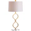 Jonathan Y Levi 31.5" Metal/crystal Led Table Lamp In Gold