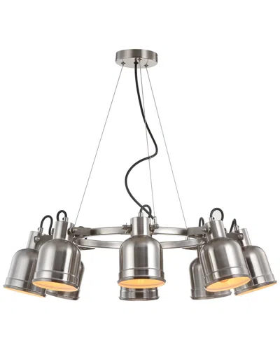 Jonathan Y Liam 26.5in 8-light Metal Led Pendant Chandelier In Gray