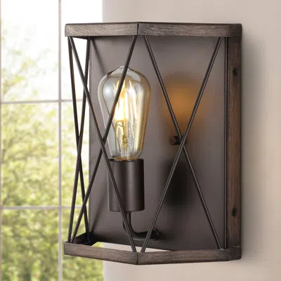 Jonathan Y Liam 8.25" 1-light Rustic Farmhouse Iron Led Sconce In Red