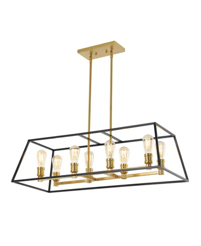 Jonathan Y Liane 35" 8-light Farmhouse Industrial Iron Linear Led Pendant