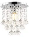Jonathan Y Lillibet 9.88in Traditional Transitional Led Semi Flush Mount In Silver