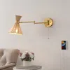 Jonathan Y Lily 25" 1-light Mid-century Vintage Retro Rattan/metal Usb Charging Swing Arm Led Sconce With Pull
