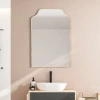 Jonathan Y Lindie Medium Scalloped-top Metal Framed Wall Mounted Mirror In Gold