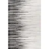 Jonathan Y Linear Modern Half-stripe Area Rug In Gray/cream