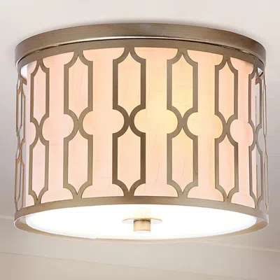 Jonathan Y Link 2-light 12.75" Metal Led Flush Mount In Gold