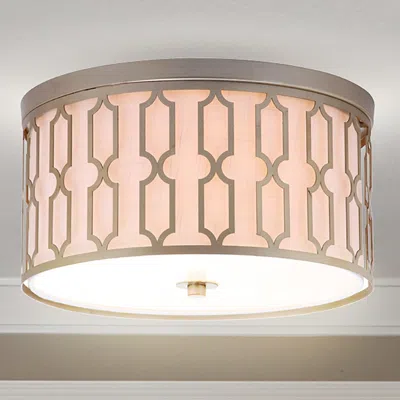 Jonathan Y Link 3-light 16.75" Metal Led Flush Mount In Gold