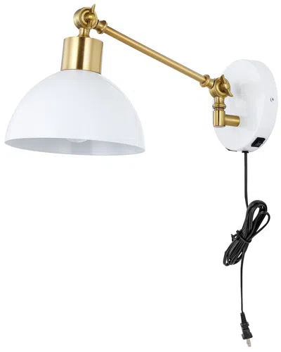 Jonathan Y Lisa 18in Usb Charging Port Led Sconce In White