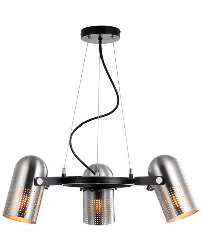 Jonathan Y Loki 22in 3-light Adjustable Metal Led Pendant In Black