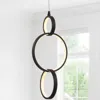 Jonathan Y Loop 7.75" Adjustable Integrated Led Metal Ring Pendant