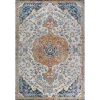 Jonathan Y Lorena Ornate Boho Medallion Area Rug In Light Gray/dark Blue/orange