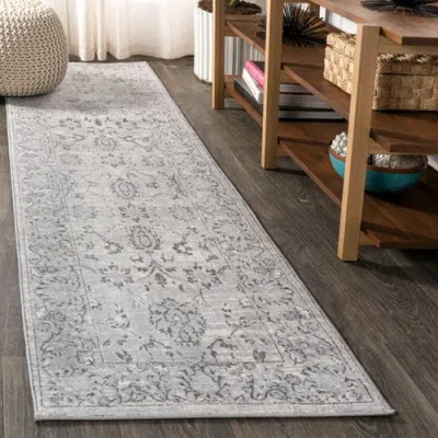Jonathan Y Lotus Modern Persian Floral Area Rug In Gray