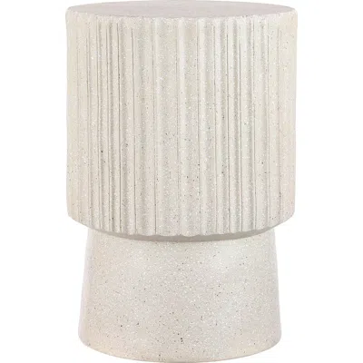 JONATHAN Y JONATHAN Y LOUISA 19" MODERN ART DECO TAMBOUR INDOOR/OUTDOOR ACCENT TABLE