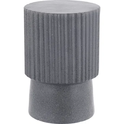 Jonathan Y Louisa 19" Modern Art Deco Tambour Indoor/outdoor Accent Table In Gray Terrazzo
