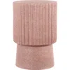 Jonathan Y Louisa 19" Modern Art Deco Tambour Indoor/outdoor Accent Table In Pink