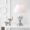 Jonathan Y Louise Mirrored Led Table Lamp In Silver/chrome