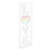 Jonathan Y Love 8" X 24" Contemporary Glam Acrylic Box Usb Operated Led Neon Light, White/rainbow In White/rainbow