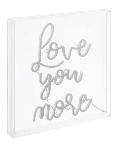Jonathan Y Love You More Contemporary Glam Acrylic Neon Lighting In White