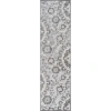 Jonathan Y Lucena Modern Medallion High-low Indoor/outdoor Area Rug In Light Gray/ivory