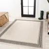 Jonathan Y Lucia Classic Diamond Border Indoor/outdoor Area Rug In Cream/black
