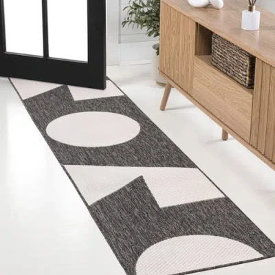 Jonathan Y Lucian Modern Geometric Abstract Two-tone Area Rug