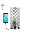 Jonathan Y Lucie 9.5" Mid-century Modern Iron, Acrylic Led Mini Uplight Table Lamp With Usb Charging Port And S