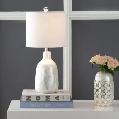 Jonathan Y Lucille 21" Seashell Led Table Lamp In White