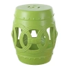 Jonathan Y Lucky Coins 16" Chinese Ceramic Drum Garden Stool In Matte Green