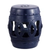 Jonathan Y Lucky Coins 16" Chinese Ceramic Drum Garden Stool In Navy