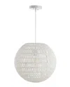 Jonathan Y Luna 15.7in Woven Rattan Orb Led Pendant