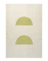 Jonathan Y Luola Minimalist Geometric Machine-washable Rug In Cream