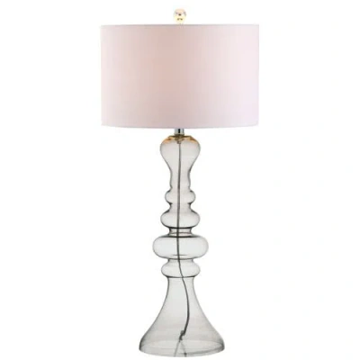 Jonathan Y Madeline 35" Curved Glass Led Table Lamp In Smoke Gray
