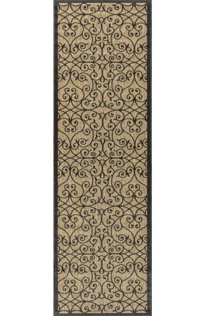 Jonathan Y Madrid Vintage Filigree Textured Weave Indoor/outdoor Area Rug In Multi