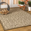 Jonathan Y Madrid Vintage Filigree Textured Weave Indoor/outdoor Area Rug In Beige/brown