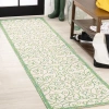 Jonathan Y Madrid Vintage Filigree Textured Weave Indoor/outdoor Area Rug In Cream/green