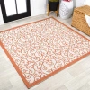 Jonathan Y Madrid Vintage Filigree Textured Weave Indoor/outdoor Area Rug In Cream/orange