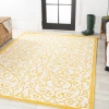 Jonathan Y Madrid Vintage Filigree Textured Weave Indoor/outdoor Area Rug In Cream/yellow