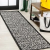 Jonathan Y Madrid Vintage Filigree Textured Weave Indoor/outdoor Area Rug In Light Gray/black