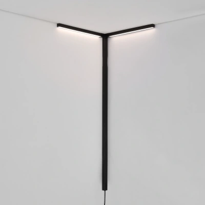 Jonathan Y Madsen 18.25" 2-light Modern Minimalist Iron Integrated Plug-in Led Sconce For Ceiling Corner, Black