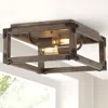 Jonathan Y Magnolia 11.5" 2-light Iron Rustic Farmhouse Led Flush Mount