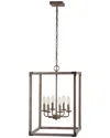 Jonathan Y Magnolia 16.2in 6-light Adjustable Iron Rustic Farmhouse Led Pendant In Metallic