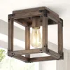 Jonathan Y Magnolia 8" Iron Rustic Farmhouse Led Flush Mount