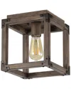 Jonathan Y Magnolia 8in Iron Rustic Farmhouse Led Flush Mount In Metallic